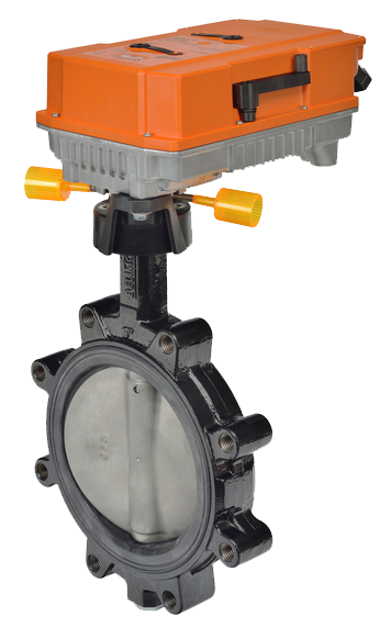 F6100HD-PRBUP-3-T - Válvula de mariposa, 4", 2 vías, Cv 600, Actuador de válvula, AC 24...240 V / DC 24...125 V, On/Off, Punto flotante, 2 terminales SPDT