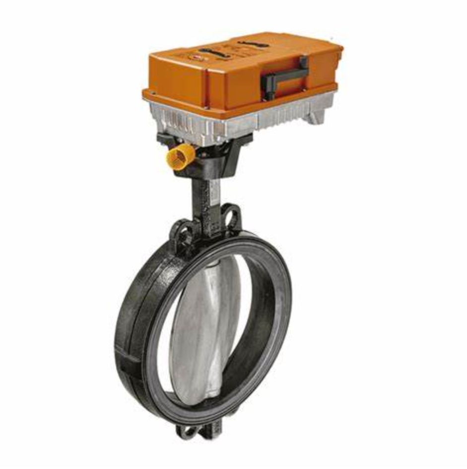 D6200W+PRXUP-MFT-T-200 - Valvula de mariposa, 8", 2 vias, CV(60º)=605 / CV(90º)=1579, BRIDADA, Tipo wafer, Actuador para valvula, Sin funcion de seguridad, MFT