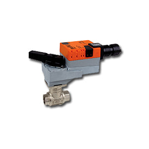 B222+LRX24-SR - Válvula de Control Caracterizada (CCV), 1", 2 vías, Cv 7.4, Configurable, Actuador para válvula, Sin función de seguridad, AC/DC 24 V, 2...10 V, Proporcional, Actuador montado