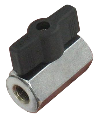 MVB-TM2 - Mini válvula de bola de latón, manija en T, 450 psi, 1/4"
