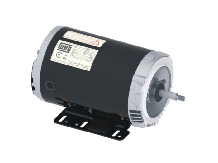 12800412 - MOTOR WEG NEMA TRIFASICO 00236ET3ERS56J ARMAZON 56, 2 HP, 3600 RPM, CARCAZA LÁMINA ROLADA, TEFC, 230/460 V, 3/60 HZ, IP55, NEMA B.