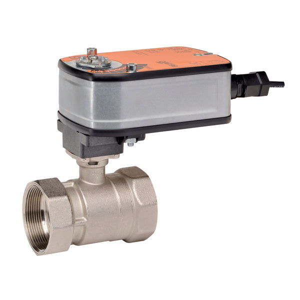 B210B+LF24-SR US - Válvula de Control Caracterizada (CCV), 1/2", 2 vías, Cv 1.2 Actuador para válvula, Muelle de retorno, AC/DC 24 V, 2...10 V, Proporcional Actuador montado