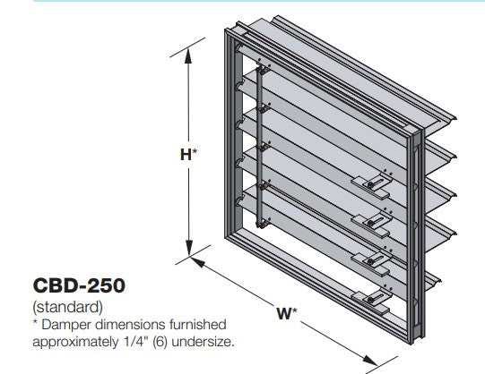 CBD-250 - Compuerta antirretorno contrabalanceado ajustable con hoja de estilo extruido