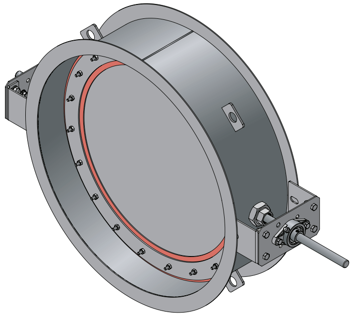 BT-91R - Damper de una sola hoja, hermético y redondo.