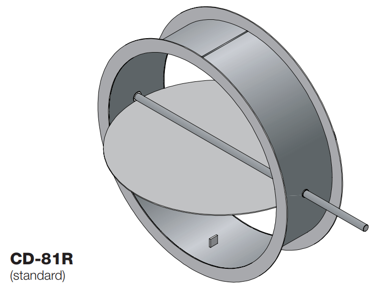 CD-81R - Damper de control industrial de una sola hoja - Redondo.