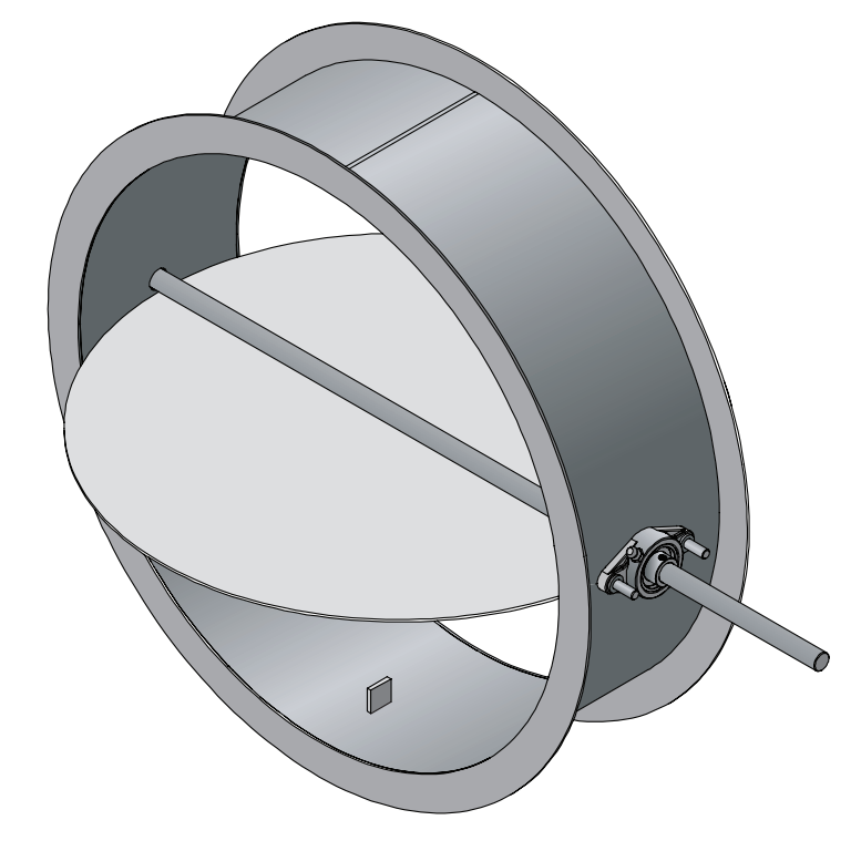 CD-85R - Damper de control industrial de una sola hoja - Redondo.
