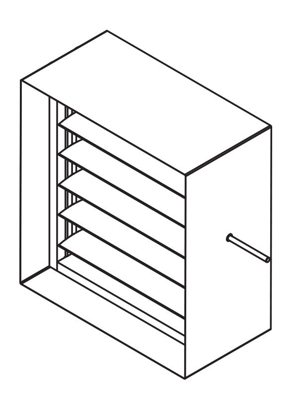 CD-53/54 - Damper de control de perfil aerodinámico de aluminio de línea estrecha