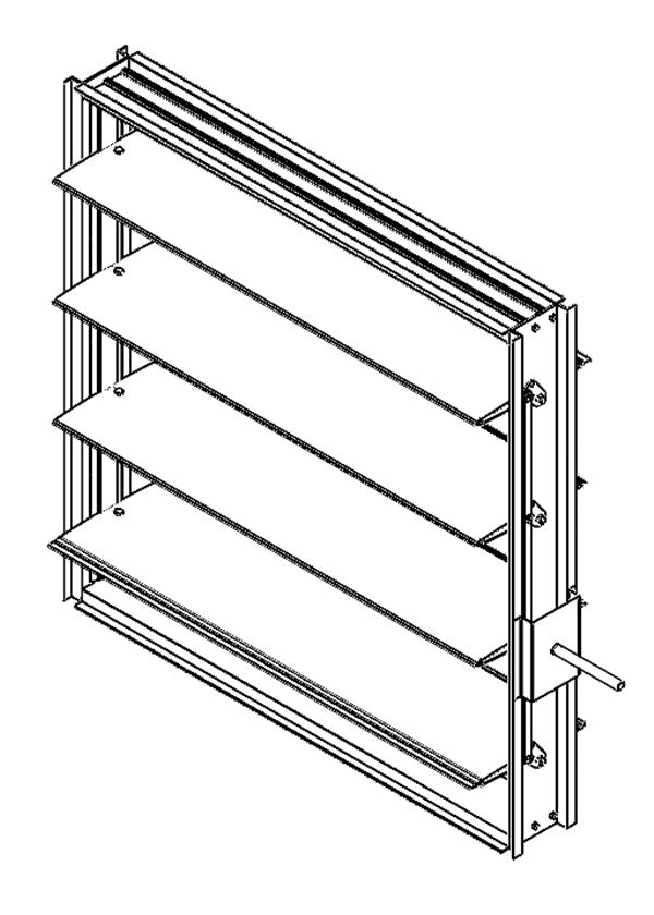 CD-57/58 - Damper de control con perfil aerodinámico de aluminio completamente simétrico