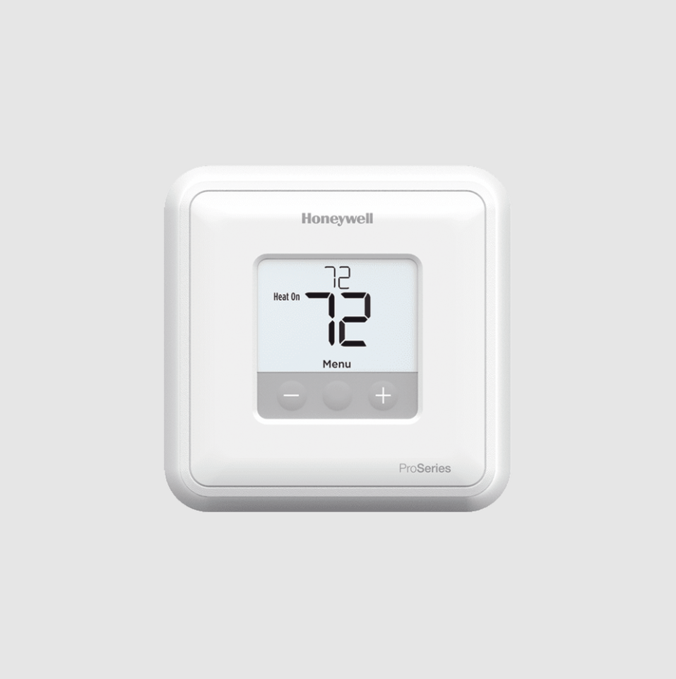 TH1110D2009/U - Termostato para sistemas de una sola etapa, Calor y frio, no programable T1 Pro para sistemas de 24 Vac.