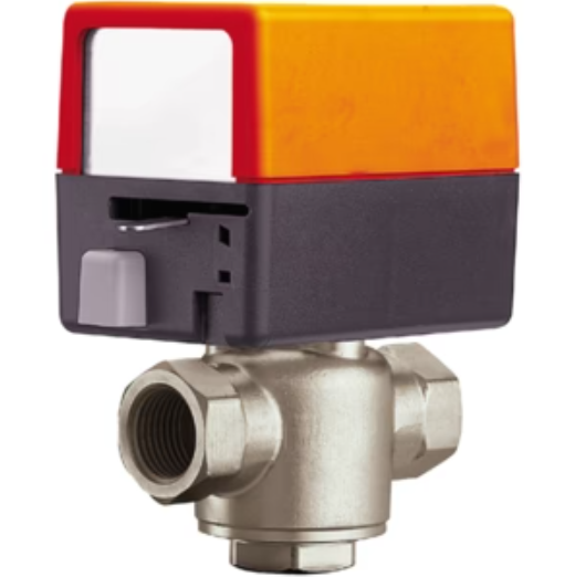 ZONE315N-35-ZONE120N - Zone Valve (ZV), 1/2", 3 vías, Cv 3.5, Actuador para válvula, Muelle de retorno, AC 120 V, On/Off (Encendido/Apagado), Actuador montado