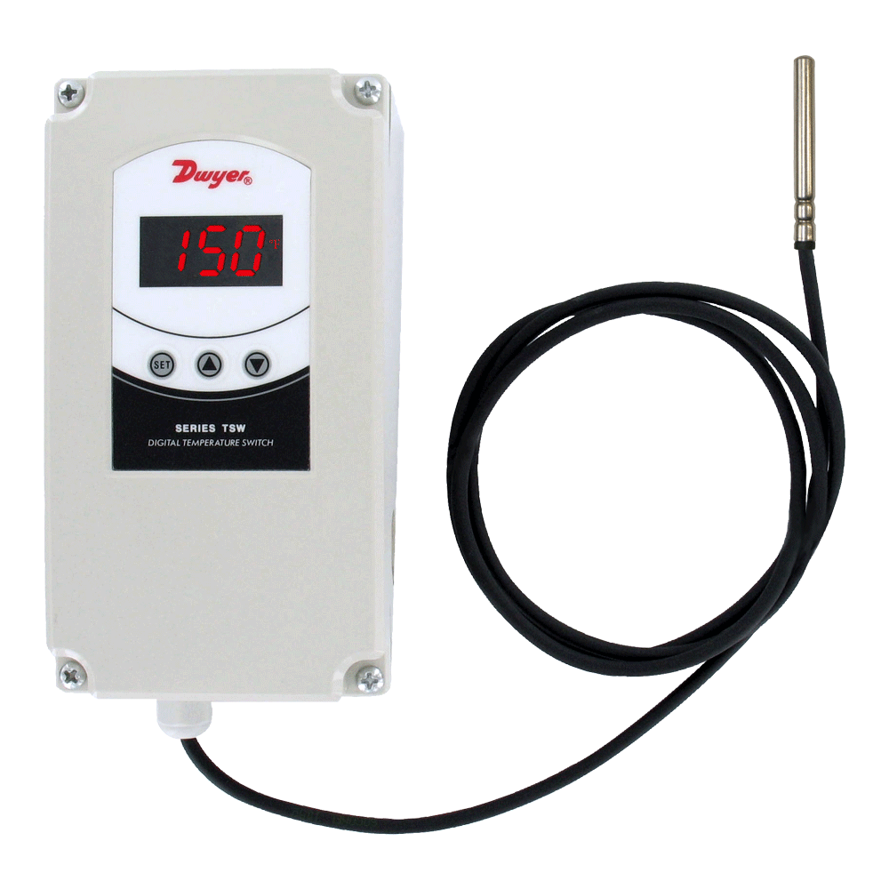 TSW-150 - Interruptor de temperatura digital resistente a la intemperie, una etapa, fuente de alimentación de 90 a 255 VCA